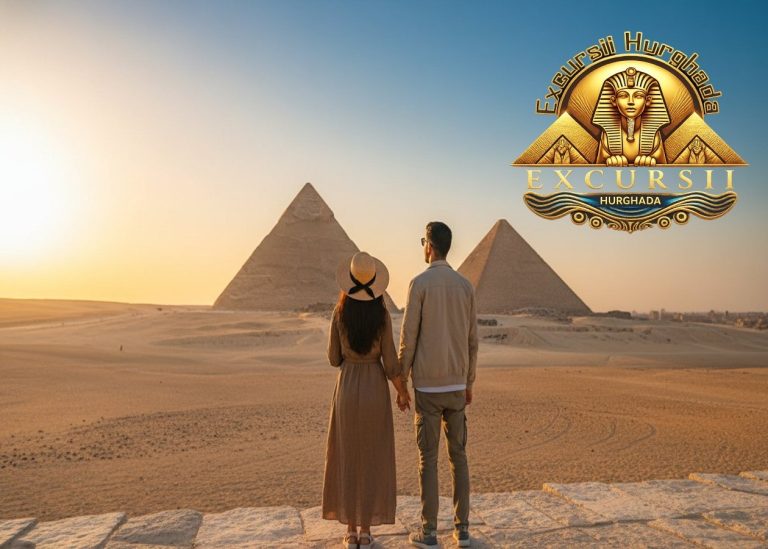 Sfaturi de Călătorie în Egipt pentru Români – Tot Ce Trebuie să Știi - turiști privind Piramidele din Giza la apus