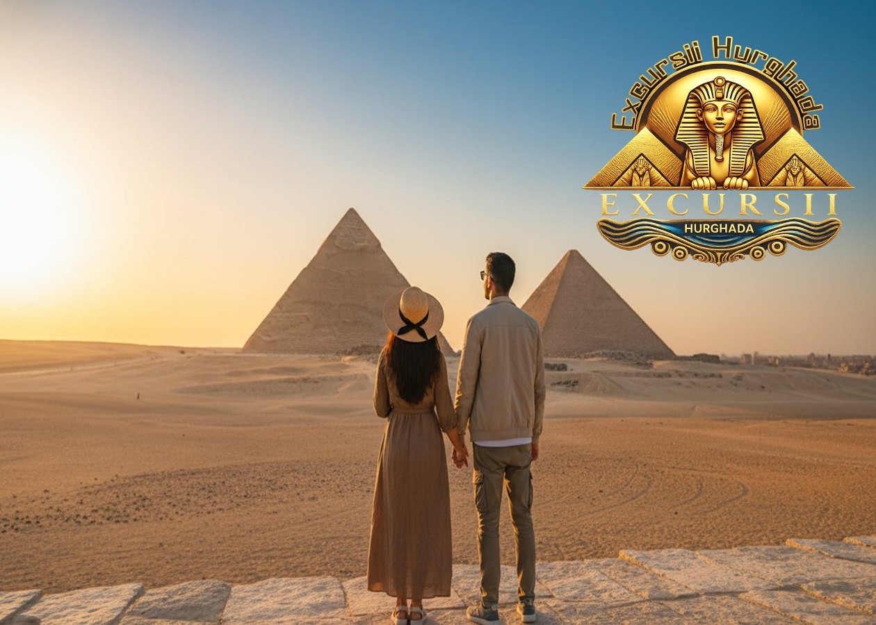 Sfaturi de Călătorie în Egipt pentru Români – Tot Ce Trebuie să Știi - turiști privind Piramidele din Giza la apus